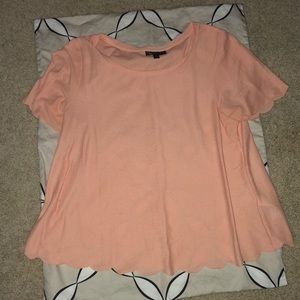 Salmon/ Orange Top Shop scallop shirt
